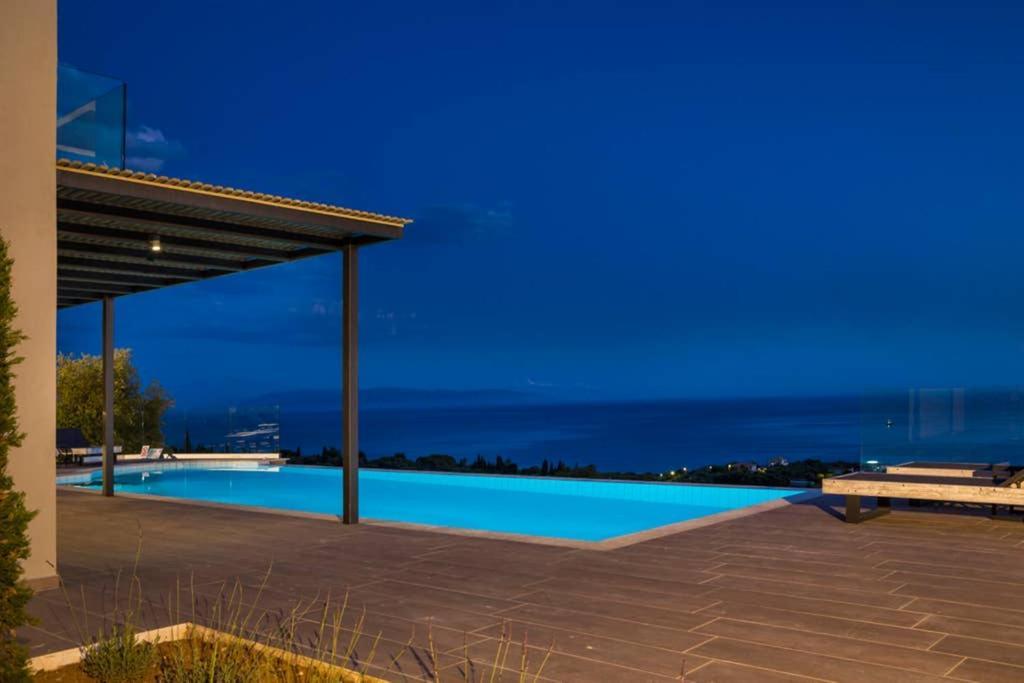 New Villa Blue With Private Pool At Trapezaki Livathos  Екстер'єр фото
